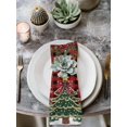 thumbnail image 2 of Christmas Tree Cloth Napkins Set of 4 Reusable Dinner Napkins, Winter Xmas Ball Snowy Red Black Plaid Cocktail Napkin Washable Table Napkins for Wedding/Holiday Party/Baby Shower 20"x20", 2 of 7