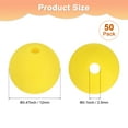 thumbnail image 3 of 50-Pack Cuentas de Silicona 12mm Amarillo Brillante Cuentas Redondas de Goma Sueltas para Manualidades/ Pulsera/ Collar, 3 of 7