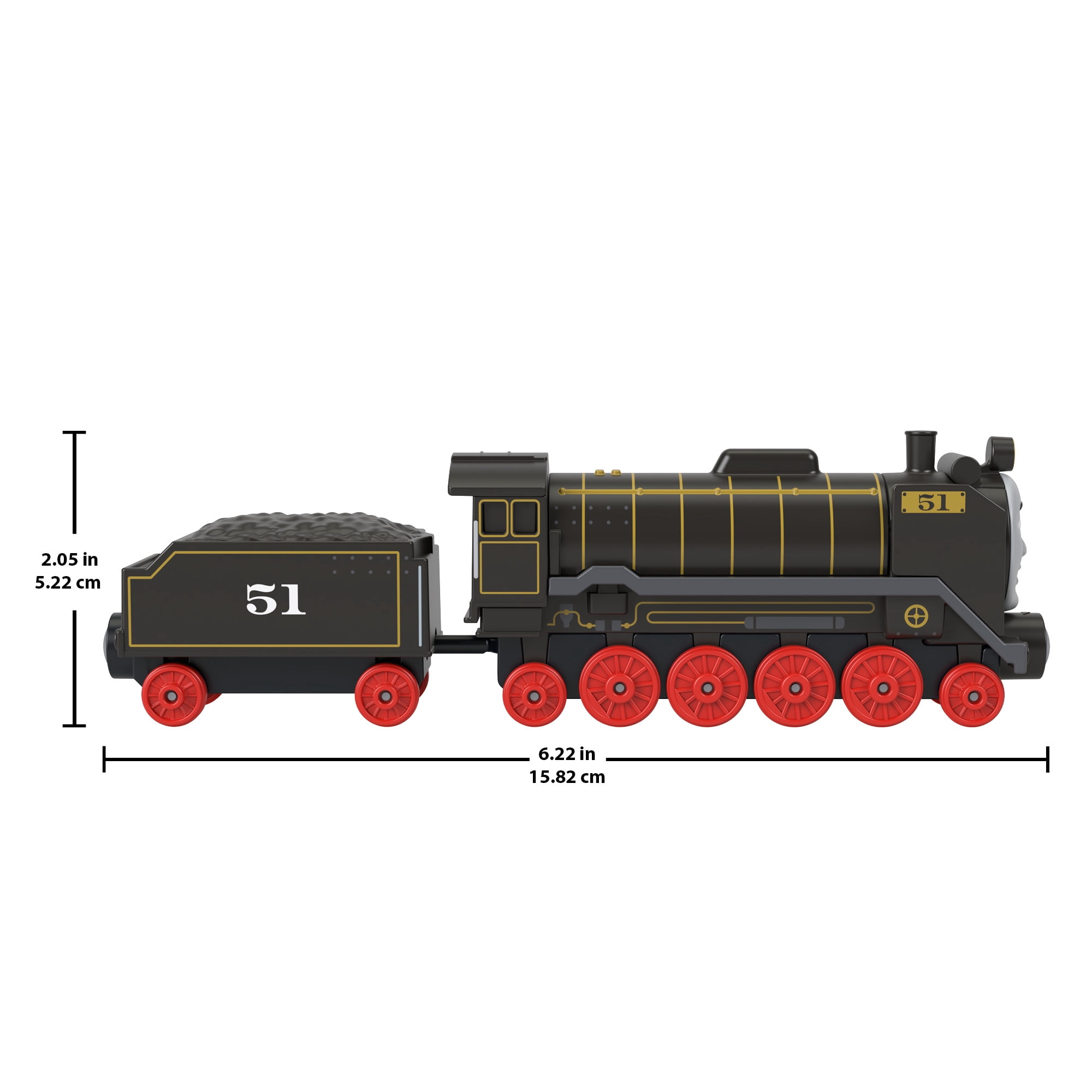 Thomas & Friends by Fisher-Price Die-Cast Hiro Engine & Tender, Toy Train 2-Pack for Preschoolers