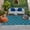 Blue, variant on Sage Green Stripes Outdoor Rug 3x5 Ft, Non Slip Washable Area Rug, Simple Geometric Modern Monochrome Patio Rugs Carpet Runner, Large Floor Mat for Indoor/Outdoor Deck Porch Camping