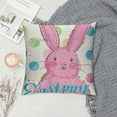 thumbnail image 2 of Easter Pillow Covers Set of , Bunny Decorations Holiday Farmhouse Spring Pillow Case for Home Sofa Couch Decor (Pink AA, 2 of 5