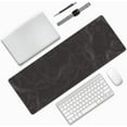 thumbnail image 6 of Black Topographic Contour Map Lines Topography Geography Geographical Gaming Mouse Pad 31.5 X 11.8 Inch XL Extended Large Keyboard Non-Slip Rubber Base with Stitched Edges for Home Office, 6 of 6