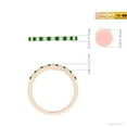 thumbnail image 6 of ANGARA Natural Square Emerald and Princess Diamond Semi Eternity Wedding Ring in 14K Rose Gold for Women (Size-1.5mm) | May Birthstone, Anniversary, Jewelry Gift for Women | Natural Emerald Ring, 6 of 11