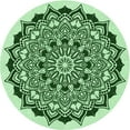 thumbnail image 1 of Ahgly Company Indoor Round Patterned Pale Green Area Rugs, 8' Round, 1 of 6