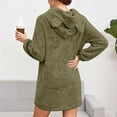 thumbnail image 4 of DAFPZW Womens Cute Hoodie Sweatshirt Dress Oversized Long Sleeve Fleece Pajamas Solid Pullover Warm Winter Dresses Sleepwear, 4 of 9