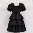 thumbnail image 5 of HOMADLES Girls Clothing Dresses Size 3-15, Little Girls Dresses Crew Neck Summer Ruffle Dress Girls Party Dresses Black 9-10 T, 5 of 7