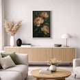 thumbnail image 5 of Framed Canvas Print Peony Floral Wall Art Dark Botanical Decorative for Living Room Bedroom - 16"x24" WHITE, 5 of 8