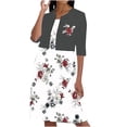 thumbnail image 1 of Conjunto de dos piezas de verano para mujer, cuello redondo, elegante, con tirantes, y cárdigan de media manga, conjunto de tops Wmkox8yi  bvn843, 1 of 5
