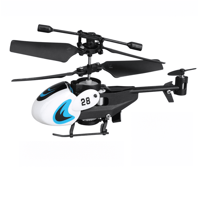 Funtogether Toys Mini RC Helicopter, 2-Channel Remote Control Helicopter for Beginners, Easy-to-Fly Indoor Micro Airplane with LED Lights