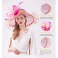 thumbnail image 6 of Women Organza Hats Two Wear Ways,Hat Flower Can Be Used As a Headwear, 6 of 7