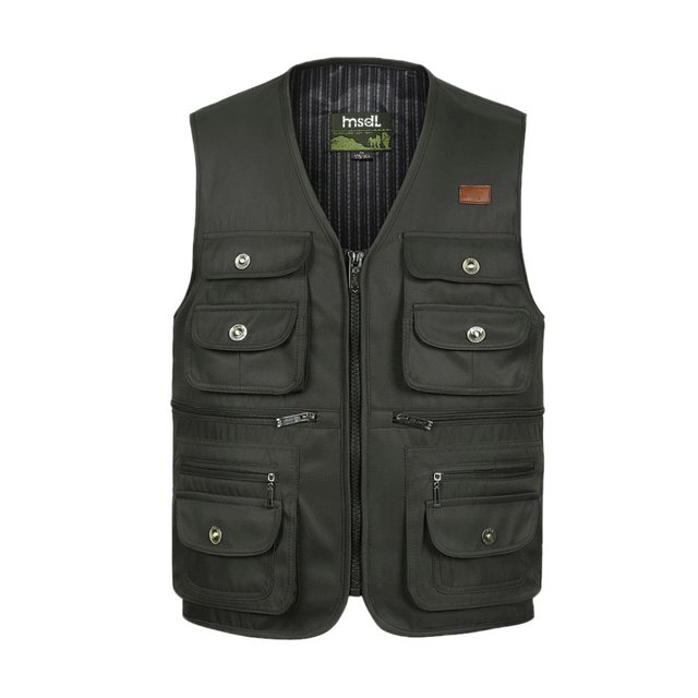 Chaleco de Director de Fotografía con Múltiples Bolsillos, Chaqueta Libre para Hombres - , 2XL verde DYNWAVEMX Chaleco de pesca