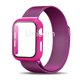 thumbnail image 4 of Caja De Vidrio + Metal Inoxidable Para La Correa Del Reloj De Apple 41MM 45MM 40mm 44mm 38mm 42mm Pulsera De Acero Para iWatch 8 5 4 3 SE 6 7 Ultra 49mm, 4 of 4
