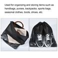 thumbnail image 5 of Uxcell 11.8 Inch Non-Woven Fabric Handbag Dust Cover Drawstring Bag for Handbags Purses Black 5 Pack, 5 of 5