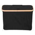 thumbnail image 1 of Cesta para papel higiénico, organizador de baño, cesta de bambú, organizador de papel higiénico, soporte para accesorios de baño, papelera negra, 1 of 6