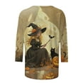 thumbnail image 6 of Godom Women's Halloween Shirts Graphic T Shirts 3/4 Sleeve Pullover Tops Fall Clothes 2025, 6 of 7