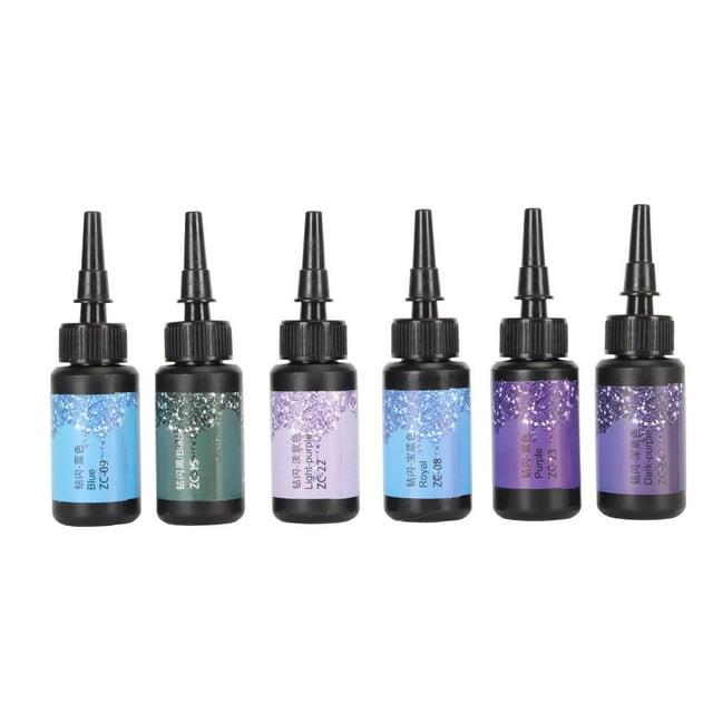 6 Pcs Stylos de Colle en Aluminium à Séchage Rapide en Résine Colorée, 10ml Chacun, Artisanat de Bijoux DIY
