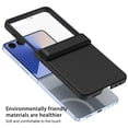thumbnail image 5 of Case for Samsung Galaxy Z Flip 7 FE / Z Flip 6,HD Tempered Glass Outer Film + Matte PC Protective Cover with Hinge Protection,Compatible with MagSafe,Ultra Slim Anti-Scratch Phone Cover,Black, 5 of 5
