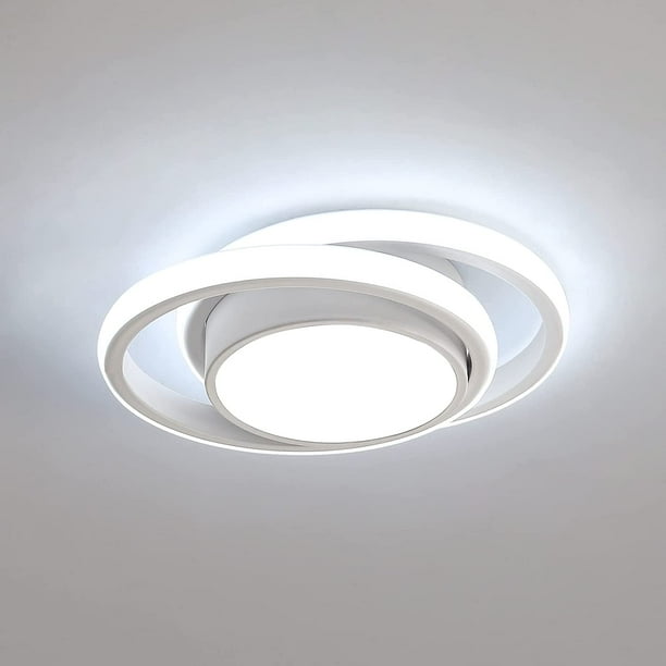 Lámpara de techo LED de 32 W, 6000 K, montaje empotrado redondo, iluminación de techo, color blanco, moderno, cerca de las luces del techo, para dormitorio, cocina, comedor, luces de techo (blanco frío) Sailing Electrónica