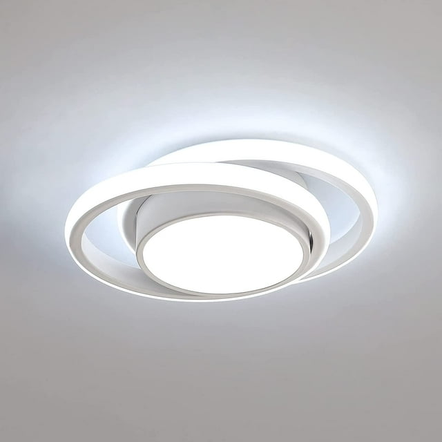 Lámpara de techo LED de 32 W, 6000 K, montaje empotrado redondo, iluminación de techo, color blanco, moderno, cerca de las luces del techo, para dormitorio, cocina, comedor, luces de techo (blanco frío) ER