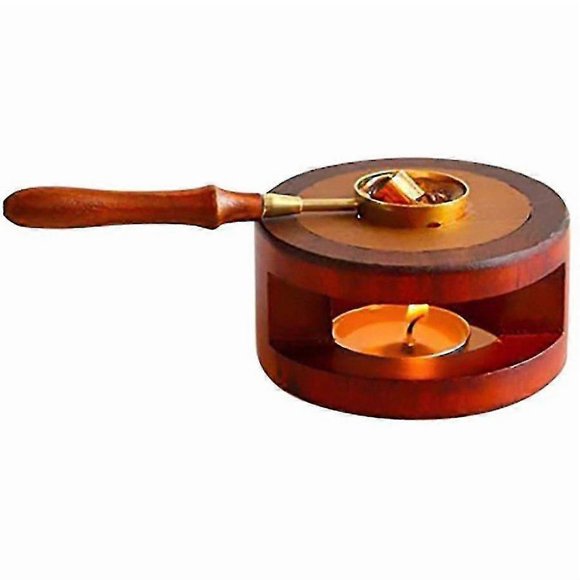 Wax Seal Warmer Wooden Handle Melting Spoon Kit Sealing Wax Oven Tool For Wedding Wax Envelope Seal Stamp