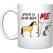 Veracco Other 50 Years Old Ceramic Coffee Mug Funny Birthday Gifts For Him Her Fifty and Fabulous (White, 50 Years)