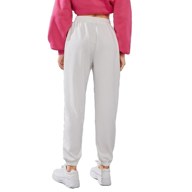 Women s Plain White Sweatpants XS Walmart