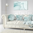 thumbnail image 3 of Designart Fractal Large Blue 3D Waves - Contemporary Throw Pillow - 12x20, 3 of 5
