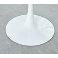thumbnail image 5 of Modern Round Dining Table, 31.5" Coffee Table with MDF Table Top and Metal Pedestal Base, Tulip Table for 2-4 people, Leisure End Table for Dining Room Living Room Cafe and Kitchen, White, 5 of 7