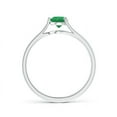 thumbnail image 2 of ANGARA Natural One Sided Split Shank Round Emerald Solitaire Engagement Ring in 14K White Gold for Women (Size-5mm) | May Birthstone, Anniversary, Jewelry Gift for Women | Natural Emerald Ring, 2 of 8