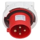 thumbnail image 5 of BRILLAR Conector de alimentación de aviación de 4 pines, conector industrial resistente al agua, nailon, latón, 3P+E, CA 380-415V 32A, 5 of 10
