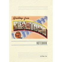 Vintage Lined Notebook Greetings from Beantown, (Paperback)