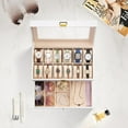 thumbnail image 2 of ProCase Caja para Reloj de 12 Ranuras, Estuche Organizador de Relojes de 2 Pisos con Tapa Vidrio Anti-polvo Almacenaje Guardarrelojes para Hombres y Mujeres (Blanco), 2 of 15