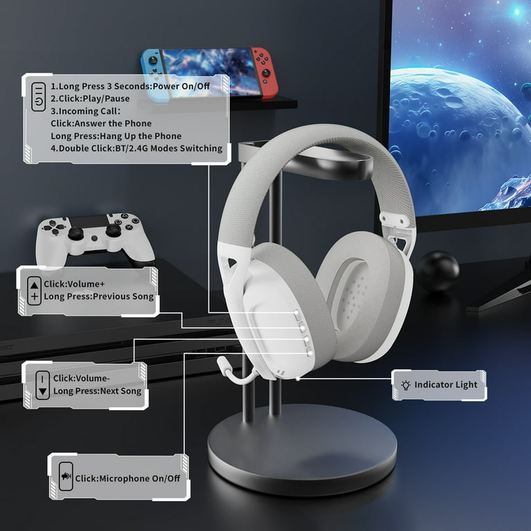 ATTACK SHARK L80 Ultra-Light Gaming Headset, Wireless Bluetooth