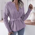 thumbnail image 2 of Vedolay Women Tops Womens Casual Jackets Distresse Oversized Stretch Button Up Cropped Coats,Purple S, 2 of 5
