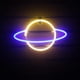 thumbnail image 4 of Hanging Planet Letreros de Led Luz de Sala de Blue_Warm Blanco Gloria luz de señal de planeta de neón, 4 of 9