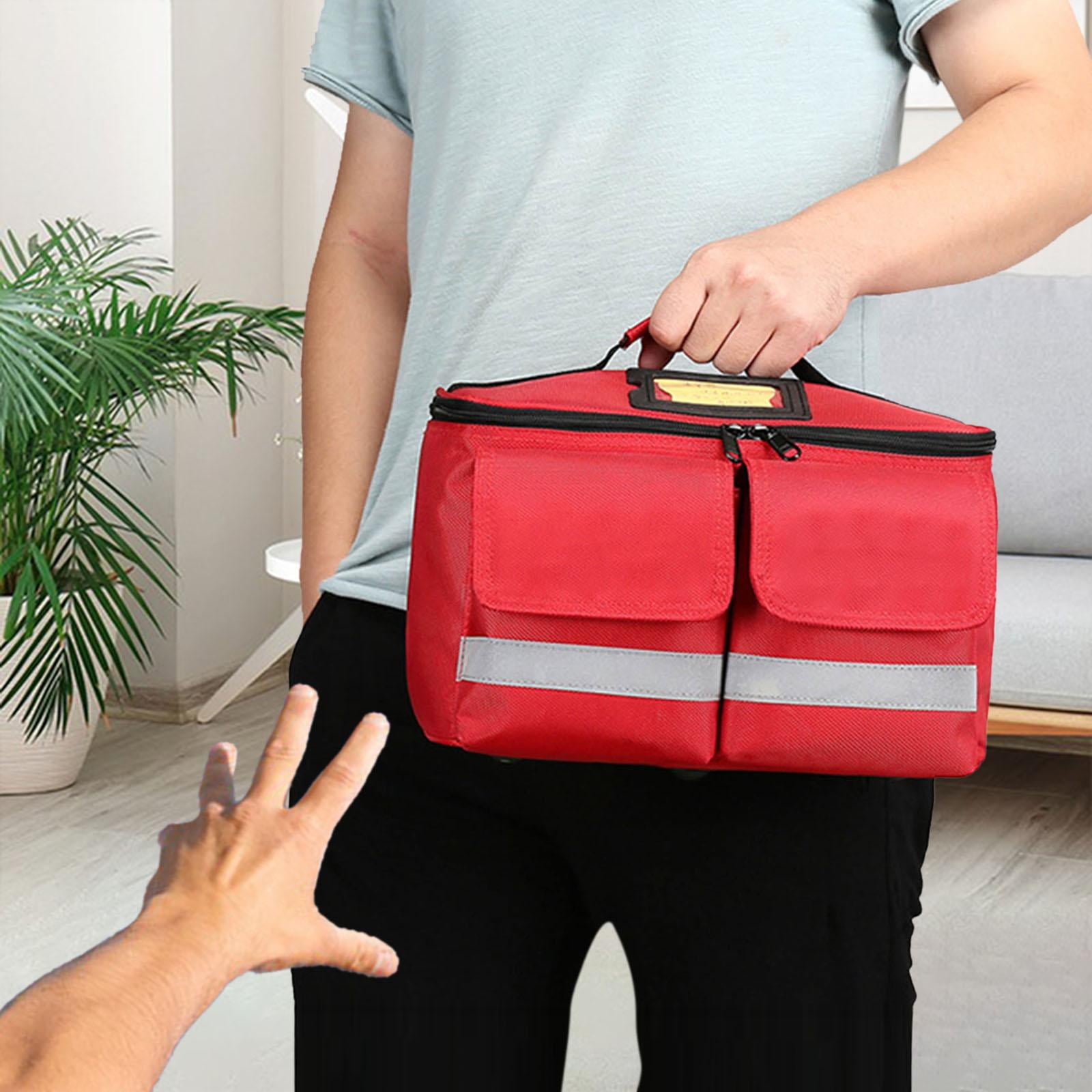Wswqop First Aid Bag Bottle Organizer Storage Pouch Portable Zippered First Aid Kit Bag