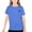Blue, variant on Amidoa Girls Short Sleeve Solid Color Summer Crewneck T Shirts Casual Kids Tops Orange Size 160