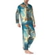 thumbnail image 2 of Fotbe Cute Angel Winged Rabbit Pijama de Hombre con Estampado de Manga Larga, Conjunto de 2 Piezas, Ropa de Dormir Suave y Cómoda con Bolsillos-Large, 2 of 7