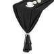 thumbnail image 1 of Camino de mesa de gasa negro 27.5" x 118" Camino de mesa ligero y elegante Camino de mesa romántico y transparente, 1 of 7