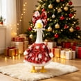 thumbnail image 5 of Sruoe Christmas Porch Goose Outfits, 23 Inch Porch Goose Clothes, Goose Clothes Dress, Duck Sculpture Clothes for Lawn Statue Cement Statue Yard Patio Party Decoration, 5 of 7