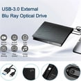 thumbnail image 4 of External Blu Ray Drive Support 50G Disc Read/Write Bluray Drives Portable 3D Blu Ray Burner Suitable for Windows 7/8/10/11 MacOS, 4 of 7
