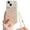 Love peach, variant on for iPhone 13 [White Flower Bow Case][Full Star Real Flower Gold Foil Transparent Case][Press Dry Real Flower with Bracelet Case] Soft TPU for Women and Girls 6.1"
