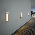 thumbnail image 3 of Naiovety Luz de pared para exteriores IP65, resistente al agua, puerta de balcón, lámpara empotrada montada en la pared, jardín, patio, escalera, Iluminación y accesorios Luz blanca Naiovety HA066202-01, 3 of 6