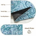 thumbnail image 4 of Blue Paisley Floral Large Area Rugs 6x9 ft Retro Abstract Watercolor Paisley Floral Washable Rug Non Slip Indoor Carpet Absorbent Floor Mat for Living Room Bedroom Dining Room, 4 of 9