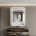 thumbnail image 4 of Smart Frameless LED Bathroom Mirror with Front Back Light, 3 Color Dimmable Touch Anti Fog Wall Vanity Mirror, Tempered Glass for Bathroom Salon Entryway, 24x32 40x32 48x36 Inches, 4 of 8