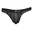 thumbnail image 1 of de ropa interior con espalda malla transparente a rayas para hombre - Púrpura, Colcomx Sheer Mesh Underpants, 1 of 8