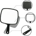 thumbnail image 3 of Large Hand Mirror, Salon Barber Hairdressing Handheld Mirror with Handle (Square ), can be Hung Up with The Handing Hole Or Handheld Use, 3 of 5