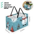 thumbnail image 2 of Snowman Large Capacity, Foldable Reusable Tote Bag - Oxford Cloth Storage Bin, Laundry Bag, Storage Bag, 2 of 7