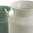 thumbnail image 5 of DecMode 10", 8"H Jug Teal Metal Vase with Handles, Set of 2, 5 of 10