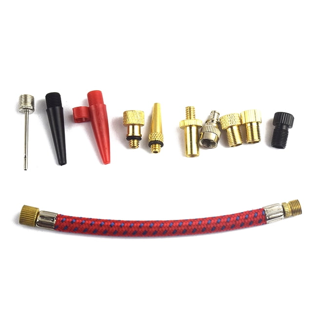Advancent 11 unids/set bomba de neumáticos manguera de extensión agujas de aire bomba de bicicleta inflador conector Kit de herramientas de Ciclismo